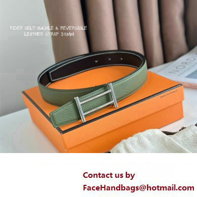 Hermes Rider belt buckle  &  Leather strap 32 mm 01 2023